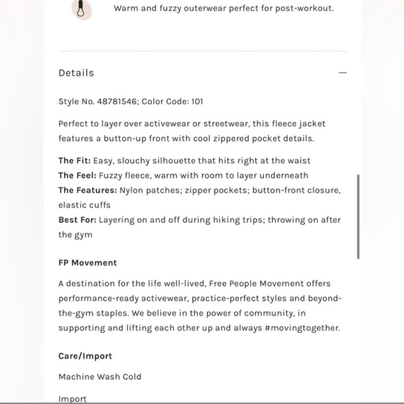 Free People Movement Fleece Jacket - Picture 10 of 16